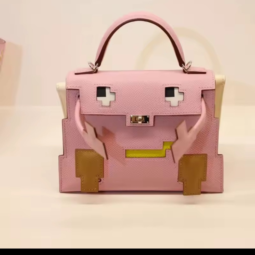 Stylish Pink Crossbody Bag with Fun Design
